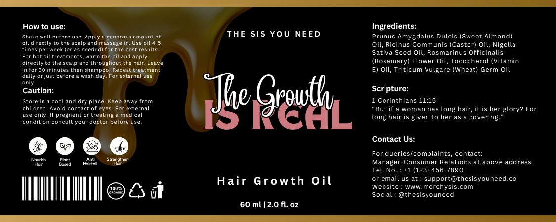 "The Growth Is Real" Stimulating Hair Growth Oil